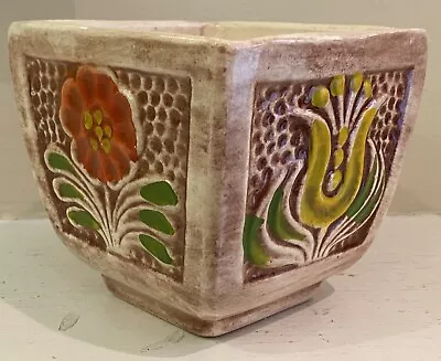 Arts & Crafts Period Art Nouveau Ceramic Pottery Planter Mission Flower USA 4  • $35