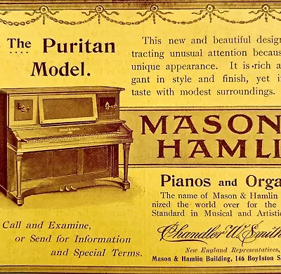Mason Hamlin Pianos Organ 1897 Advertisement Victorian Musical Instrument DWFF19 • $9.62