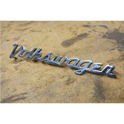 Volkswagen VW Script Emblem Oval Split Heb Samba Okrasa Kdf Kubel Kafer T1 Petri • $32.50