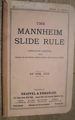 K&E Manual Keuffel Esser Mannheim Slide Rule 1909 (?) • $8