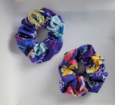 Two Average Size Scrunchies My Little Pony Licensed Cotton Fabric  • $12