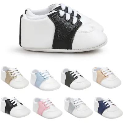 $6.59 • Buy Newborn Baby Crib Shoes Infant Toddler Boy Girl Saddles Shoes 3 6 9 12 18 Months