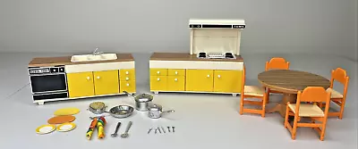 Tomy Smaller Homes Kitchen Dollhouse Miniature Furniture Vintage Japan 27 Pieces • $24.99