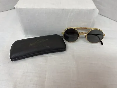 Vintage Anglo American Optical Gold M85 Flip Top Italian Sunglasses 1960''s • $500