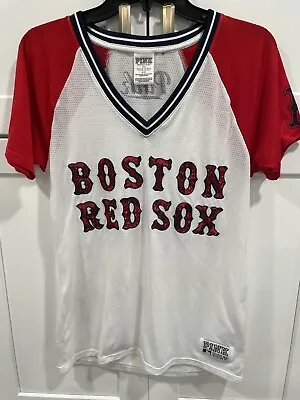 Victorias Secret Pink 5th & Ocean Boston Red Sox V Neck T Shirt S SI49 • $10