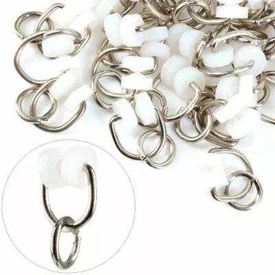 100 X METAL CURTAIN TRACK/RAIL RUNNERS GLIDERS Hanging Glider Wheels FREE POST • £10.67