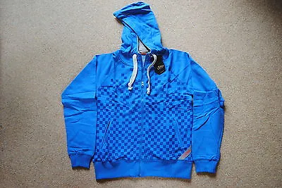 Joystick Junkies Chequered Pixel Blue Zip Hoodie Hooded Sweatshirt New Official • £14.99