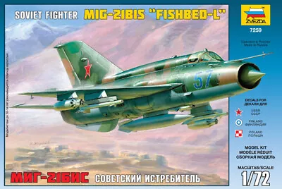 Zvezda Models 1/72 Soviet Fighter Mikoyan-Gurevich MiG-21bis  Fishbed L  • $28.50
