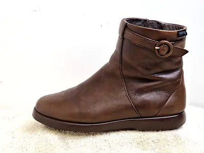 Camper Ladies Ankle Comfort Boots Leather Brown Zip UK 4 EU 37 • £15.97