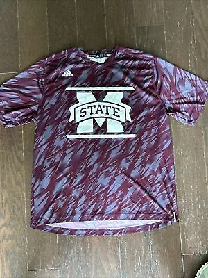Adidas Mississippi State Bulldogs Climalite Men’s Size 2XL Shirt Moisture Wick • $12