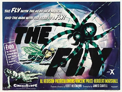 THE FLY (1958)  - Classic Horror / Sci-Fi Thriller- PD • £3.50