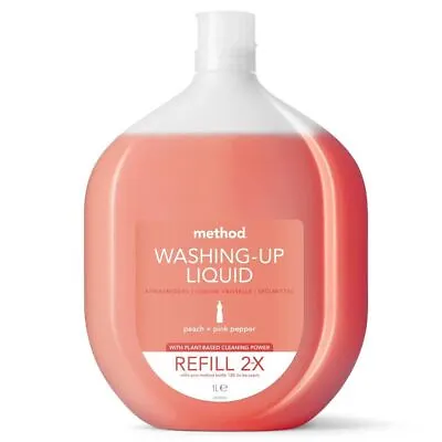 Method Washing Up Liquid Peach & Pink Pepper Refill - 1L • £7.89