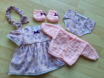 £13.99 • Buy Baby Annabell /Luvabella 17 To 19 Inch Dolls 5 Piece Peach Floral Dress Set (45)