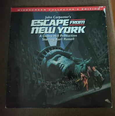 John Carpenter's Escape From New York Laserdisc Widescreen Collector's Edition • $29.95