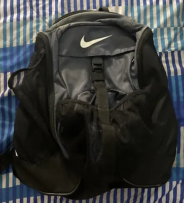 Vintage Nike Air Soccer Basketball Backpack Bag Travel Sports Black • $50