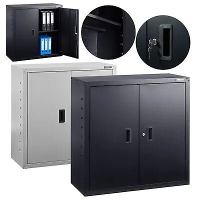 AREBOS Filing Cabinet Office Cabinet Storage And Material Cabinet 90x40x90 Cm • £83.99