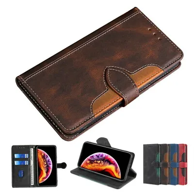 Wallet Protective Cover For LG G7 V30 G6 G8S Stylo Magnetic Genuine Leather Case • £8.69