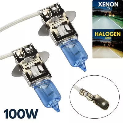 Long Lasting Quality H3 Halogen Headlight Bulb 100W 12V Xenon White 1 Pair • $10.28
