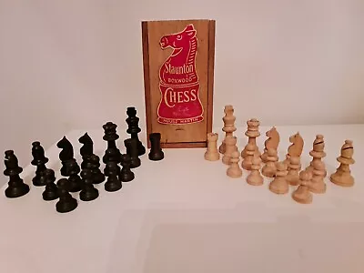 £50 • Buy Vintage Wooden Jaques Staunton Boxwood Chess Set House Martin 60mm 