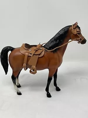 Vintage Breyer Usa Brown Race Horse With Saddle • $24.99