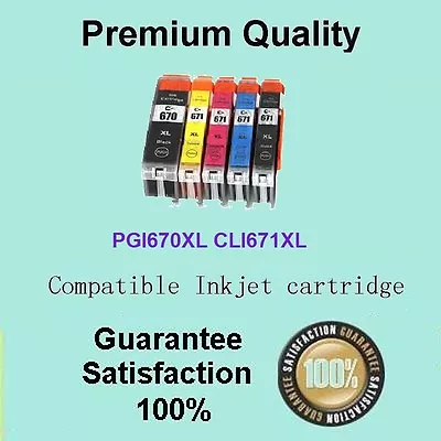 5x Ink PGI-670XL CLI-671XL For Canon Pixma MG5760 MG5765 MG5766 MG6860 MG6865 • $18.49