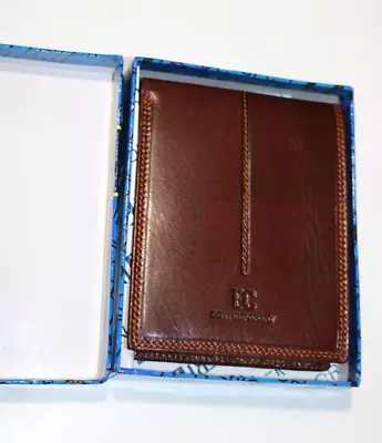 EC Contemporary Wallet By Coveri VERA PELLE - Brown Leather • $20