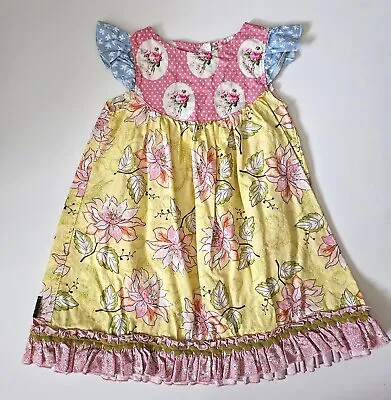 Matilda Jane 6 Platinum Vintage Mademoiselle Flutter Number 18/22 Dress LA1-136 • $25.49