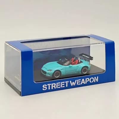 Street Weapon 1:64 MAZDA MX-5 ND Pandem Rocket Bunny Widebody Blue Diecast Model • £24.60