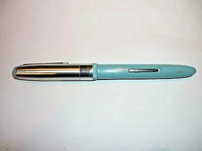 Vintage Wearever Pendant Fountain Pen Blue Celluloid Chrome Tone Top Lever • $17.99