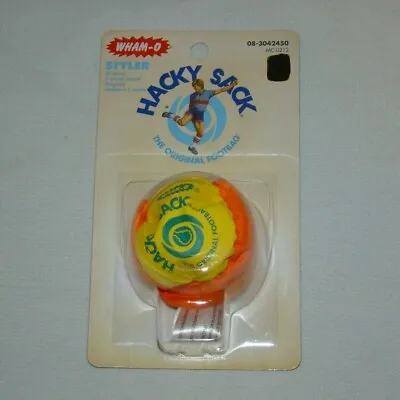 WHAM-O Styler Hacky Sack The Official Footbag Ball Orange Yellow NEW • $19.76