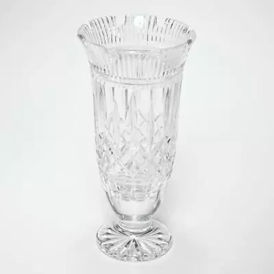 Waterford Lismore Castle Vintage Irish Crystal Glass Footed Vase 11 H • $192.50