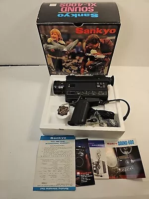 SANKYO Sound XL-400s Super 8 Movie Camera With Original Box And Mic Tested • $149.99