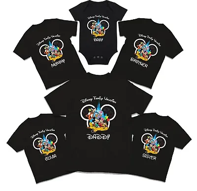 £10.99 • Buy Personalised Disneyland Family Vacation T-Shirt Bodysuit Mickey Mouse Unisex Top