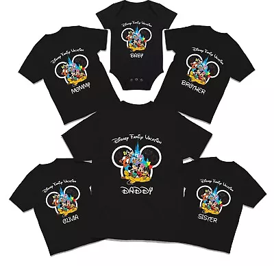 Personalised Disneyland Family Vacation T-Shirt Bodysuit Mickey Mouse Unisex Top • £10.99