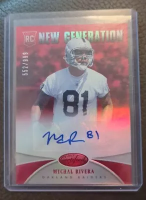 2013 Panini Certified - MYCHAL RIVERA - RC NEW GENERATION AUTO /999 #283 Raiders • $4.99