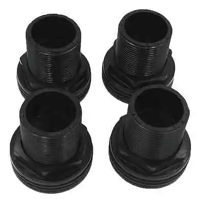 4x Bulkhead Fitting 1  1 Inch Aquarium Pond Overflow Plumbing Slip X Slip • $14.98