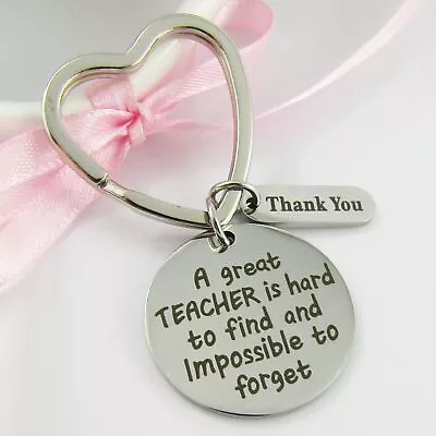 A Great Teacher Is Hard To Find And Impossible To Forget Teacher Keychain 62mm • $12.95