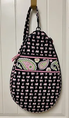 VERA BRADLEY Pink Elephants TENNIS RACKET/RACQUET COVER  • $12.99