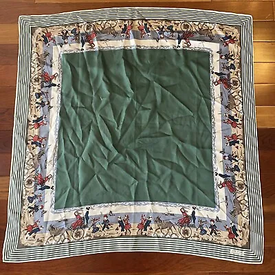 Vintage Anne Marie French Provencal All SILK Women’s Scarf 33” Square JAPAN • $30