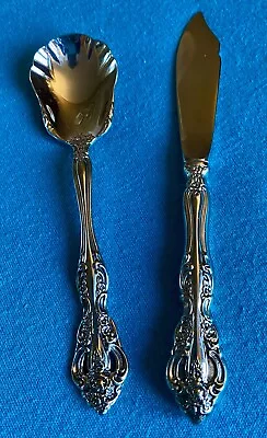 Set Of 2 Oneida MICHELANGELO Master Butter Knife Sugar Spoon Stainless Flatware • $17.95