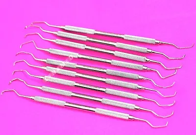 German Stainless 9 Piece Gracey Curette Set Medical Dental Surgical Instrument • $13.79