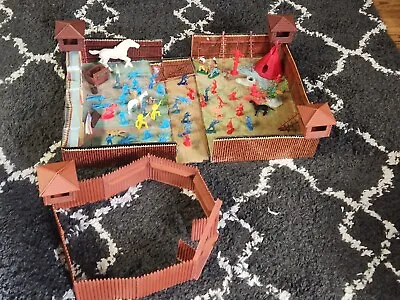 Vintage Marx Carry All  FORT APACHE PLAYSET Metal Case Various Sets Figures  • $70