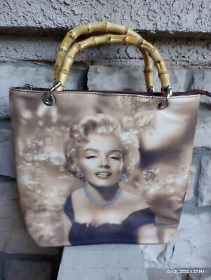 Marilyn Monroe Handbag Purse Bag With Bamboo Handles Rhinestones NWOT Quick Ship • $34.01