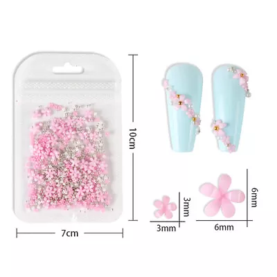 Acrylic Flower Nail Art Decoration Rhinestones  Manicure Accessories Nail DesiPX • £2.60