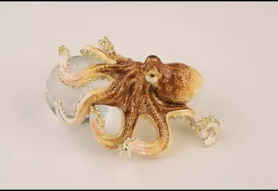 NIB Original Orange Octopus Trinket Box By Keren Kopal With  Austrian Crystals • $137.49