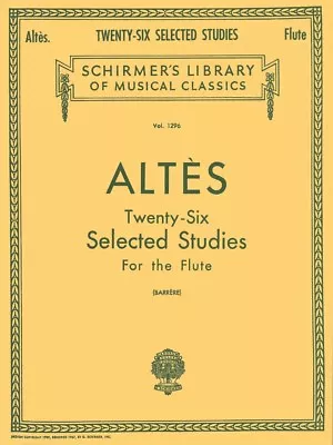 Twenty-Six Selected Studies Flute Method Sheet Music Book NEW 050258530 • $13.95