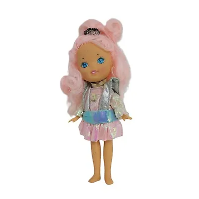Vintage 1986 Hasbro Moon Dreamers Crystal Starr Pink Glow In The Dark Hair Doll • $24.99