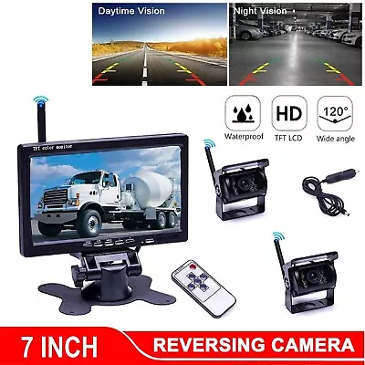 Car Reverse Camera Reversing Camera Monitor Night Vision Rear View Parking Cam • $125.99