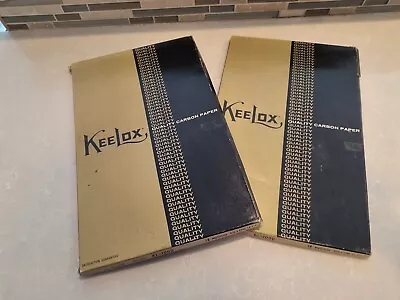 2 VTG Boxes Of Keelox Quality Carbon Paper Black Med. KL-1000 8.5 X 13.5 Opened • $24.95