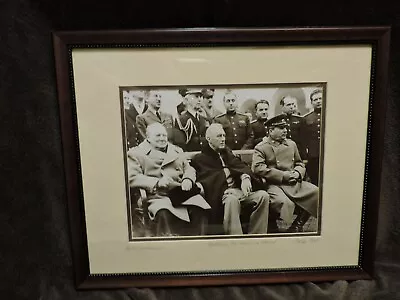 Photograph Churchill Roosevelt Stalin Yalta Conference Mark Reuben Gallery • $59.99